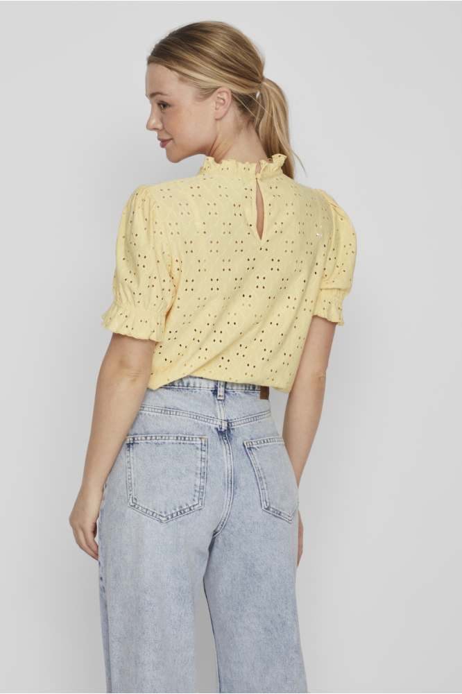 VIKAWA S/S FLOUNCE TOP - NOOS 14070251 GOLDEN HAZE